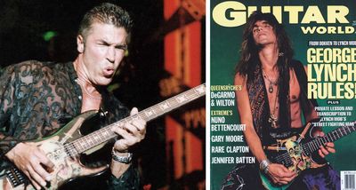 “The graphic was designed by artist John Taylor Dismukes, who did a lot of famous album-cover artwork for the Grateful Dead and other big bands”: George Lynch on his custom ESP that’s too valuable to leave the house