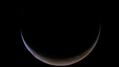 This photograph isn’t the Moon. It’s Mars. But it’s not the only stunning image coming from Psyche’s Mars flyby