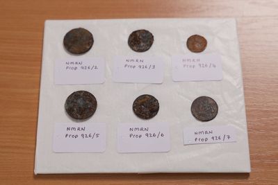 Six ‘good fortune’ coins from 19th century discovered beneath HMS Victory’s mast