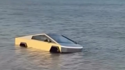 What Is 'Wade Mode' of Tesla Cybertruck? Police Investigate After Driver Deliberately Drives Into Lake and Leaves Vehicle Submerged