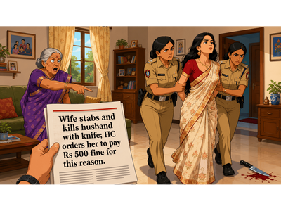 Wife stabs and kills husband with knife: No jail for wife as HC orders her to pay Rs 500 fine citing this exception in law