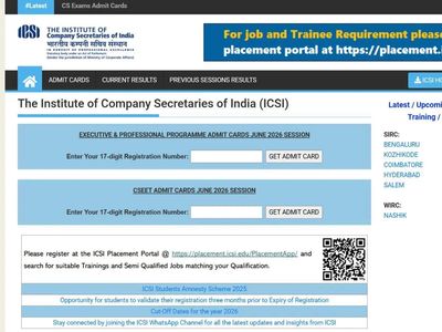 ICSI CSEET June 2026 admit card out at icsi.results.shiksha: Check how to download, direct link, exam guidelines and more