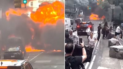 Unfortunate Car Explodes Near Charging Bull In New York Famous For Getting Its Testicles Rubbed For Good Luck