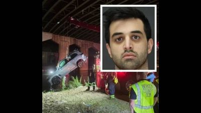 Massive car crash in New Jersey pushes BMW into river; Indian-origin driver arrested after fleeing scene on foot