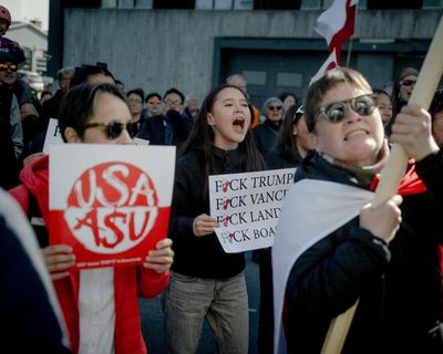 Protests at new US consulate after Trump envoy says time for US ‘to put its footprint back’ on Greenland