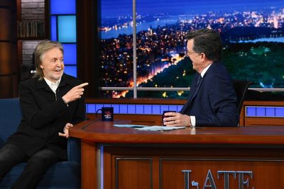 Paul McCartney surprises Stephen Colbert with special gift on final Late Show