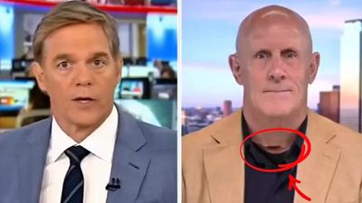 ‘LOOK AT HIS NECK’: Bafflement as Fox News contributor appears to wear realistic latex mask disguise live on air