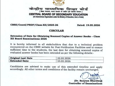 CBSE pushes deadline to obtain scanned copies of Class-12 answer sheets to May 24