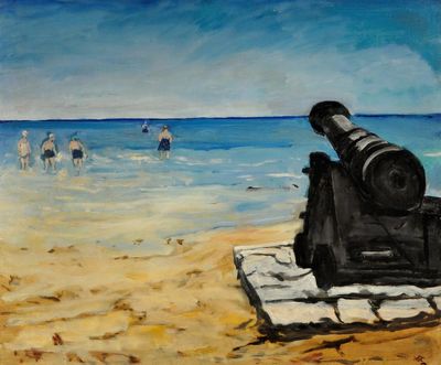 Lo-fi sci-fi, hollow metal people and Churchill’s big guns – the week in art