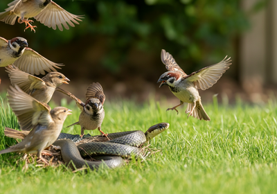 Why backyard birds gang up on snakes during breeding season