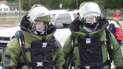 Airport shuts down as bomb disposal squad scrambles over suspicious device in man’s luggage …only for everyone to leave embarrassed