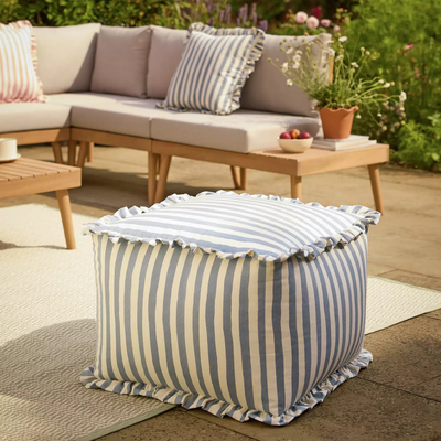 Habitat’s ruffled outdoor pouffe is the small-garden buy guests will obsess over this summer
