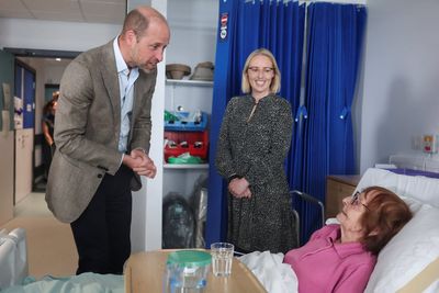 William meets Isles of Scilly’s oldest resident, 102, during visit to hospital