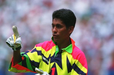 ‘I started to play with bright jerseys because I grew up in Acapulco. I was a surfer and liked to express myself – it wasn’t about putting off strikers’ Jorge Campos explains his outrageous World Cup goalkeeper jerseys