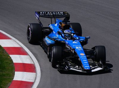 Alex Albon collides with groundhog during Canadian Grand Prix practice