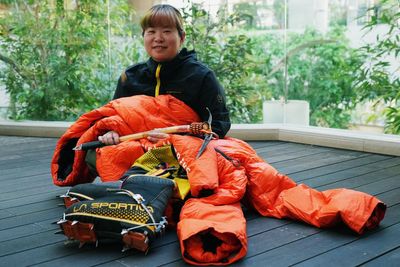 Japanese woman who scaled the world's 14 top peaks says she wants to share joy