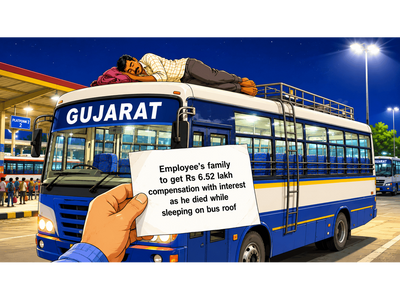 Employee died after falling from bus roof while sleeping due to lack of rest room; Gujarat HC upholds Rs 6.52 lakh compensation