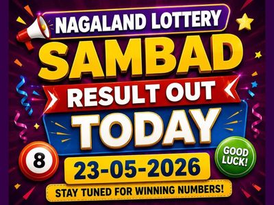 Nagaland Lottery Sambad Result Out Today (23-05-2026); Rs 1 crore prize winning number and full list here