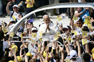 Pope decries environmental harm in ‘Land of Fires’