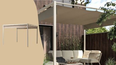 This IKEA retractable pergola is as chic as it is functional, and it's perfect for protection against intense heatwaves