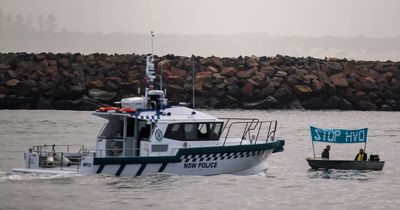 Police minister slams climate activists' blockade of Newcastle harbour