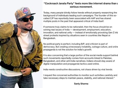 Who is rapper Santy Sharma? What did he say about ‘Cockroach Janta Party’ that created a buzz on Instagram?