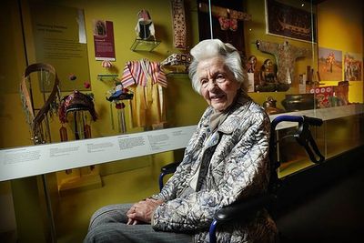 Emotional reunion for 104 woman with childhood dress at Scottish museum