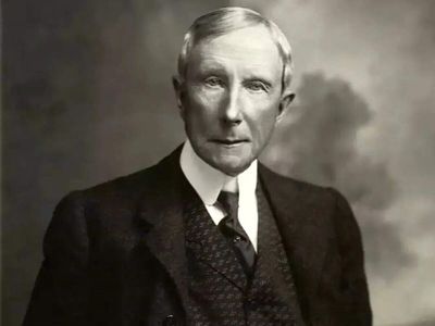 Quote of the day by John D Rockefeller: 'If you want to succeed you should strike out on new paths, rather than...' Life lessons on success, hard work and human nature by American industrialist and philanthropist