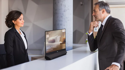 This is the world's first dual-sided monitor with recto verso displays — Philips sticks two full HD panels back-to-back