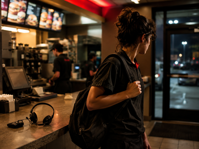 At 16, they managed fast-food night shifts; after a stressful rush, the Illinois student quit; now facing a legal threat over a pair of headsets