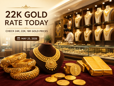 22k gold rate today: Check 24k, 22k, 18k gold prices (May 25, 2026) at Tanishq, Malabar Gold & Diamonds, Kalyan Jewellers, Joyalukkas and IBJA