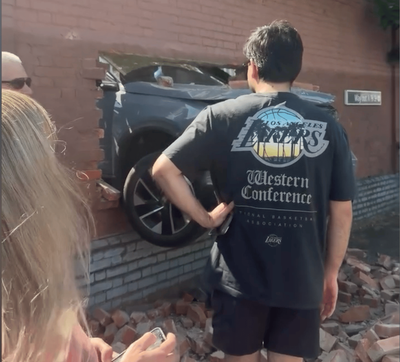 Passengers left stunned after car smashes through wall at Streatham station