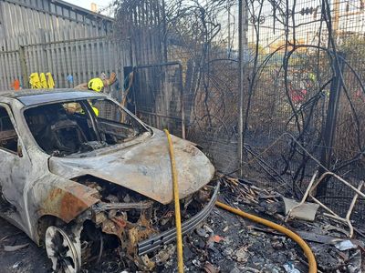 Hackney Central fire: Dozens of firefighters called as static caravan engulfed in flames