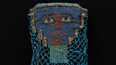 Bead net funerary shroud: A 2,500-year-old beaded veil from Egypt depicting the deceased's transformation into Osiris