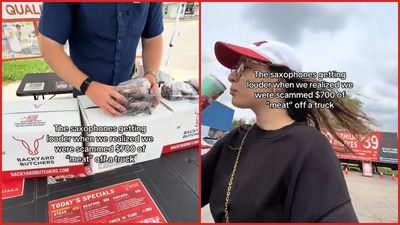 Woman spends $700 on parking lot steaks feeling like a genius. Then she opens TikTok, reads the comments, and scrambles back for a refund