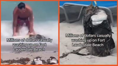 Florida man spots suspicious bag floating off the shore of Lauderdale Beach, what he found inside was life-changing