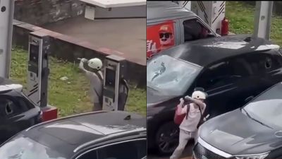 EV Driver Goes Berserk After Finding Two Cars Blocking Charging Spots In New Viral Video [WATCH]