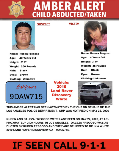 Has Daleza Fregoso Been Found? Ruben Fregoso's Land Rover Found Empty in LA, 4-Year-Old Girl Still Missing