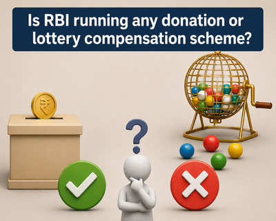 Is RBI running any donation or lottery compensation scheme? Check details