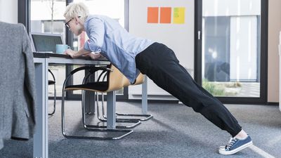 This equipment-free workout is designed to be done at your desk to build strength and muscle