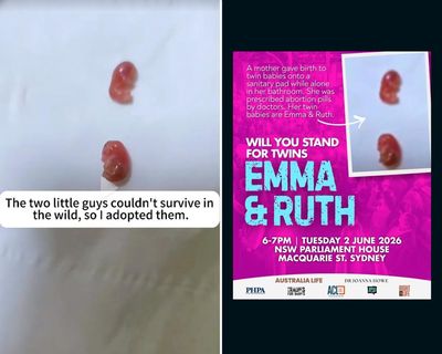 Image of ‘twin babies’ used by anti-abortion activist appears to show sugar gliders