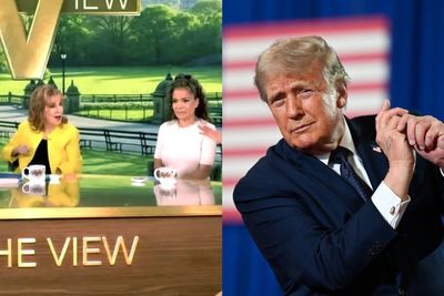 The View skewers Trump for posting on social media while skipping son’s wedding