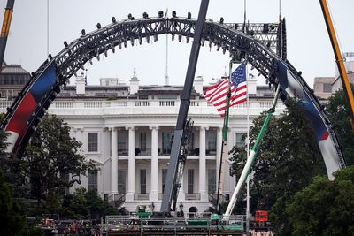 UFC cage rises on White House lawn ahead of historic fight night on Trump’s 80th birthday