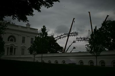 Trump builds giant stage at White House for birthday cage fight