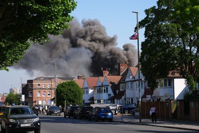 Watch: Huge plumes of smoke rise from fire at Golders Green Kosher supermarket