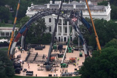 UFC cage fighting ring erected on White House lawn ahead of fights on Trump’s birthday
