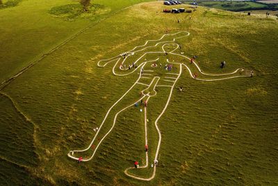 Cerne Abbas Giant gets early makeover as extreme weather takes toll