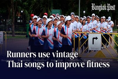 Runners use rhythm, vintage Thai songs to improve fitness