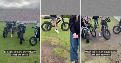 Shes Shapes History tour surrounded, harassed by teens on e-bikes