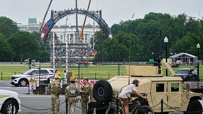 UFC fight venue takes shape outside White House for Trump birthday event
